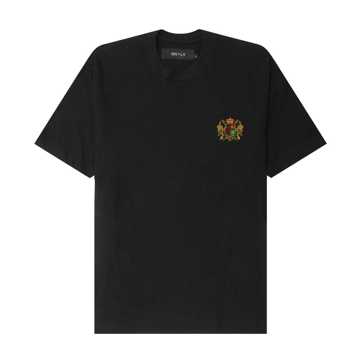MN+LA "CREST" TEE IN ANTHRACITE