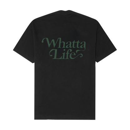 "WHATTA LIFE" TEE IN ANTHRACITE