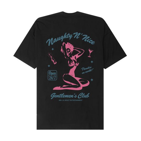 NAUGHTY N' NICE "PARADISE" TEE IN ANTHRACITE