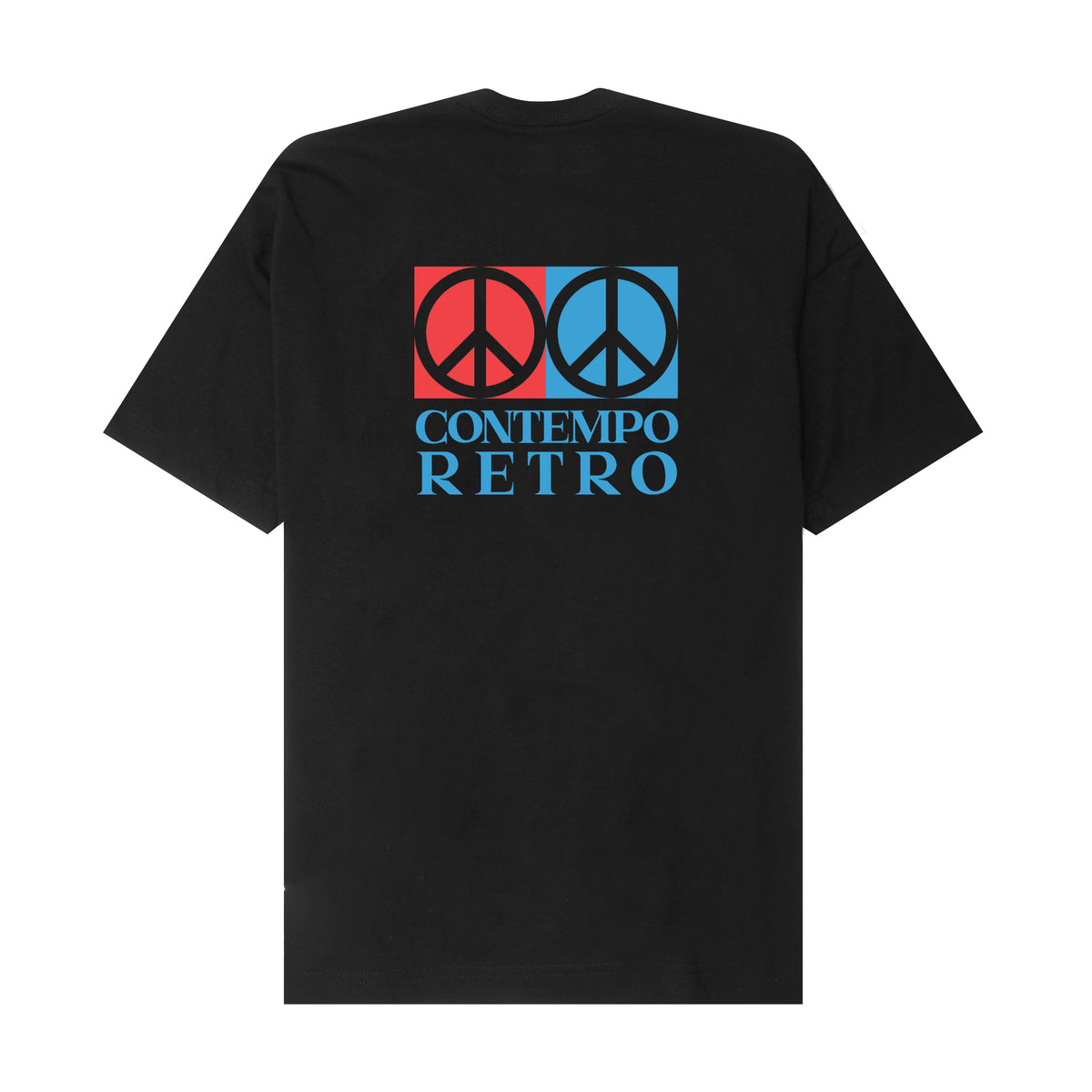"CONTEMPO RETRO 2 PEACE" TEE IN ANTHRACITE