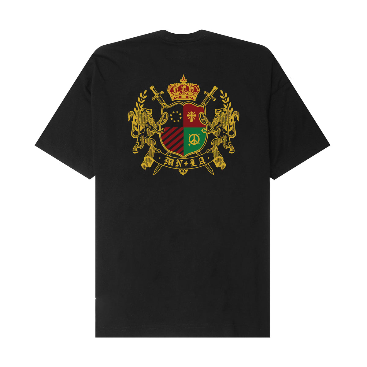MN+LA "CREST" TEE IN ANTHRACITE