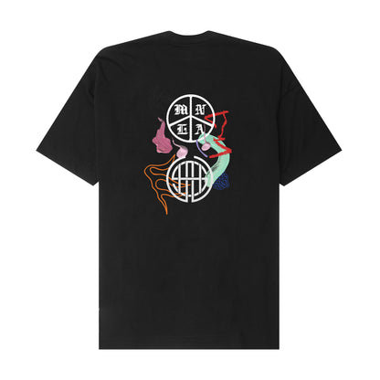 "GLITCH II" TEE IN ANTHRACITE