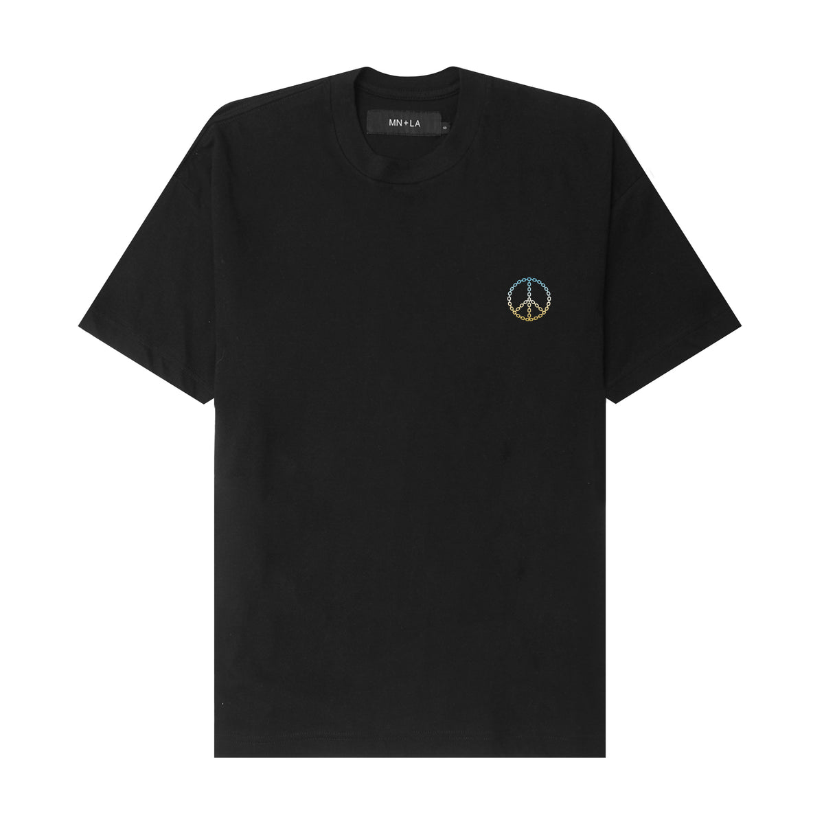 "CHAINS OF PEACE" TEE IN ANTHRACITE