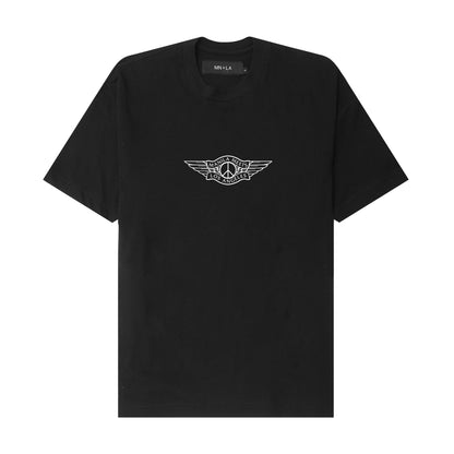 "PEACE TREATY" TEE IN ANTHRACITE