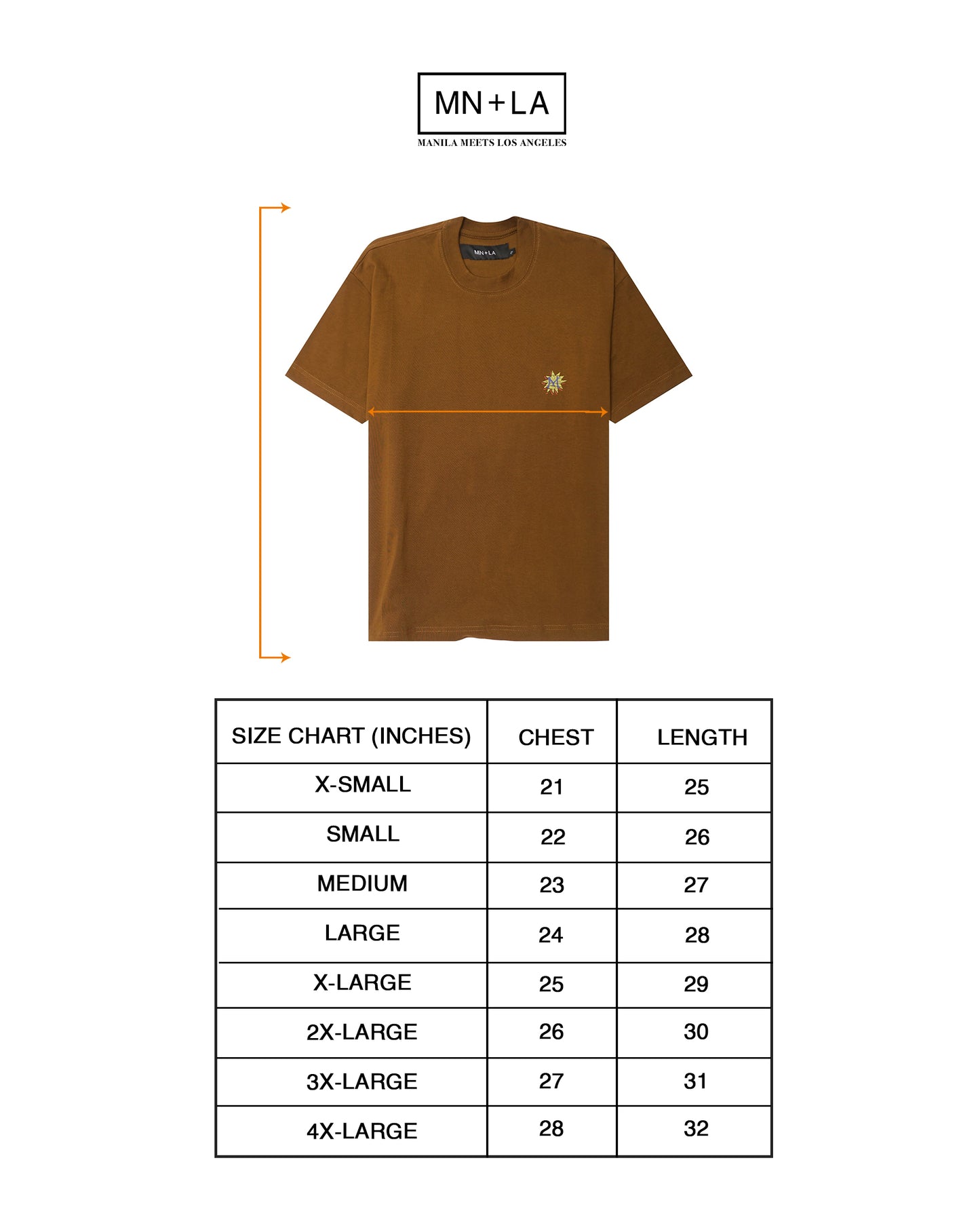 "CARNIVAL" ULTRA HEAVY TEE IN RUST