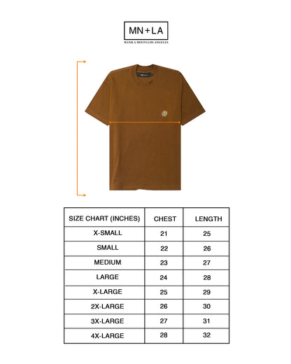 "CARNIVAL" ULTRA HEAVY TEE IN RUST