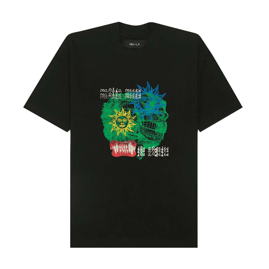 "SUN SEEKER" TEE IN CAVIAR