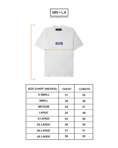 "CHOKE" PURPLE ON WHITE