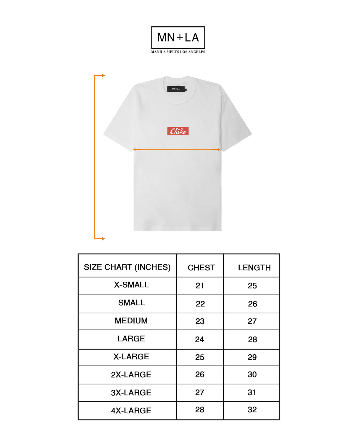 "CHOKE" RED ON WHITE