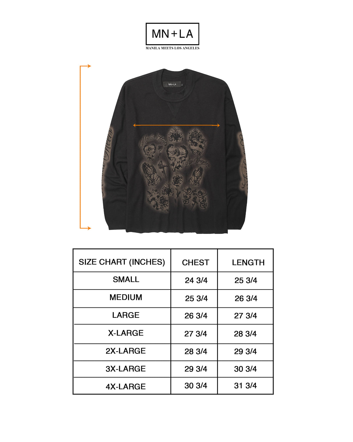 "CITY OF ANGELS" WAFFLE LONGSLEEVE TEE IN NIGHT OLIVE
