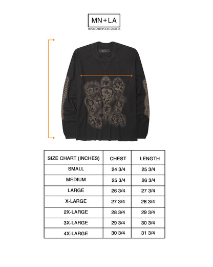 "CITY OF ANGELS" WAFFLE LONGSLEEVE TEE IN NIGHT OLIVE
