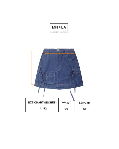 LITTLE HUMAN™ FIELD SKIRT IN COLD NAVY