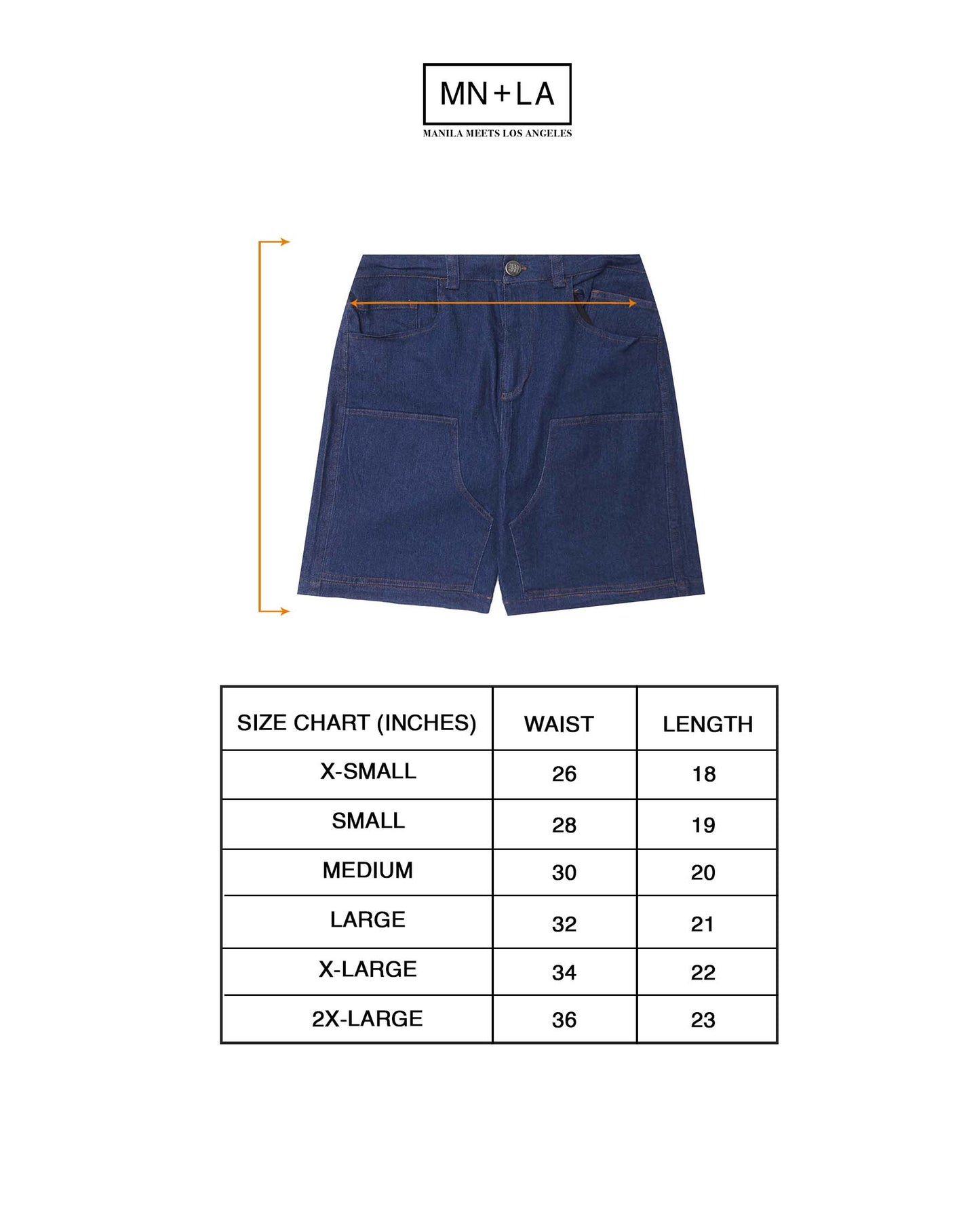 "COLD NAVY" DOUBLE KNEE PHAT SHORTS