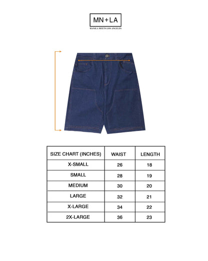 "COLD NAVY" DOUBLE KNEE PHAT SHORTS