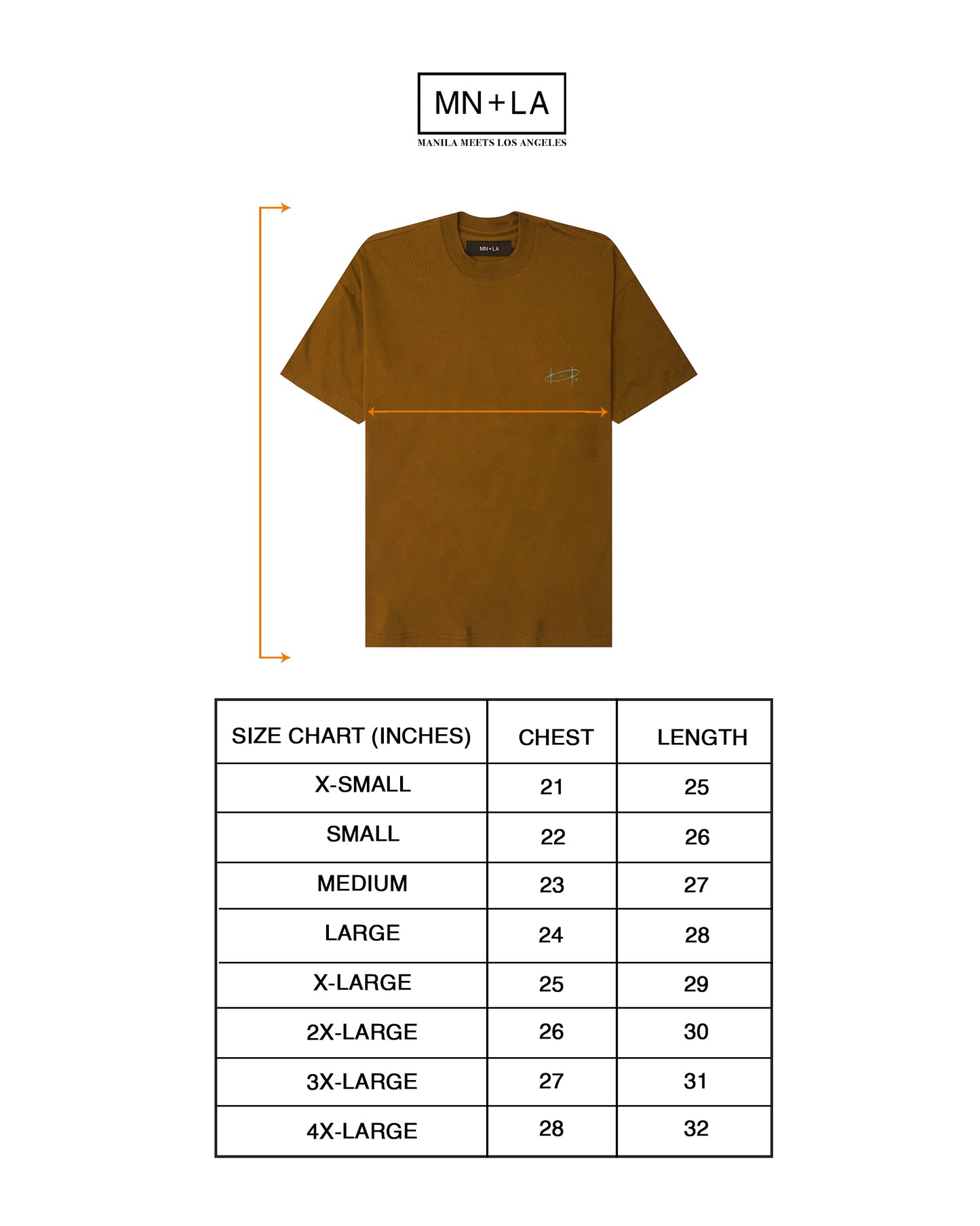 "COSMIC UNION" ULTRA HEAVY TEE IN RUST