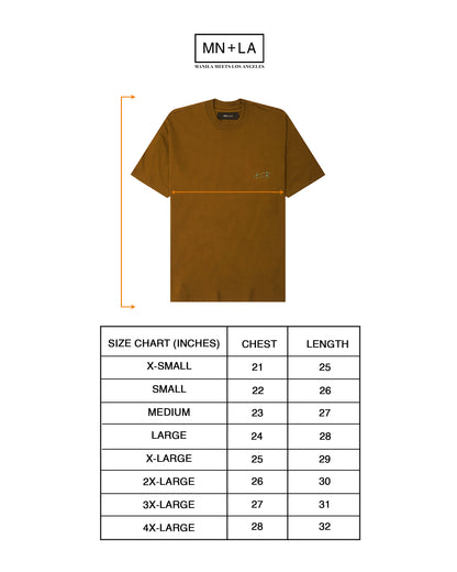 "COSMIC UNION" ULTRA HEAVY TEE IN RUST