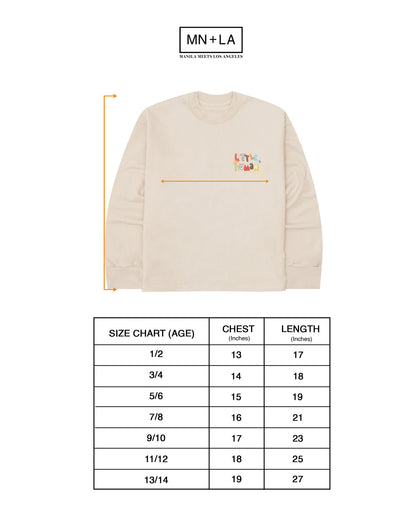 "CRAYONS" LITTLE HUMAN™ LONGSLEEVE TEE IN OAT
