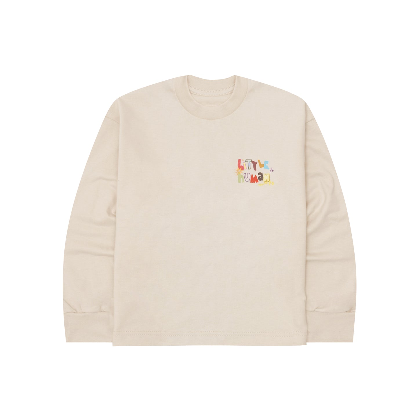 "CRAYONS" LITTLE HUMAN™ LONGSLEEVE TEE IN OAT