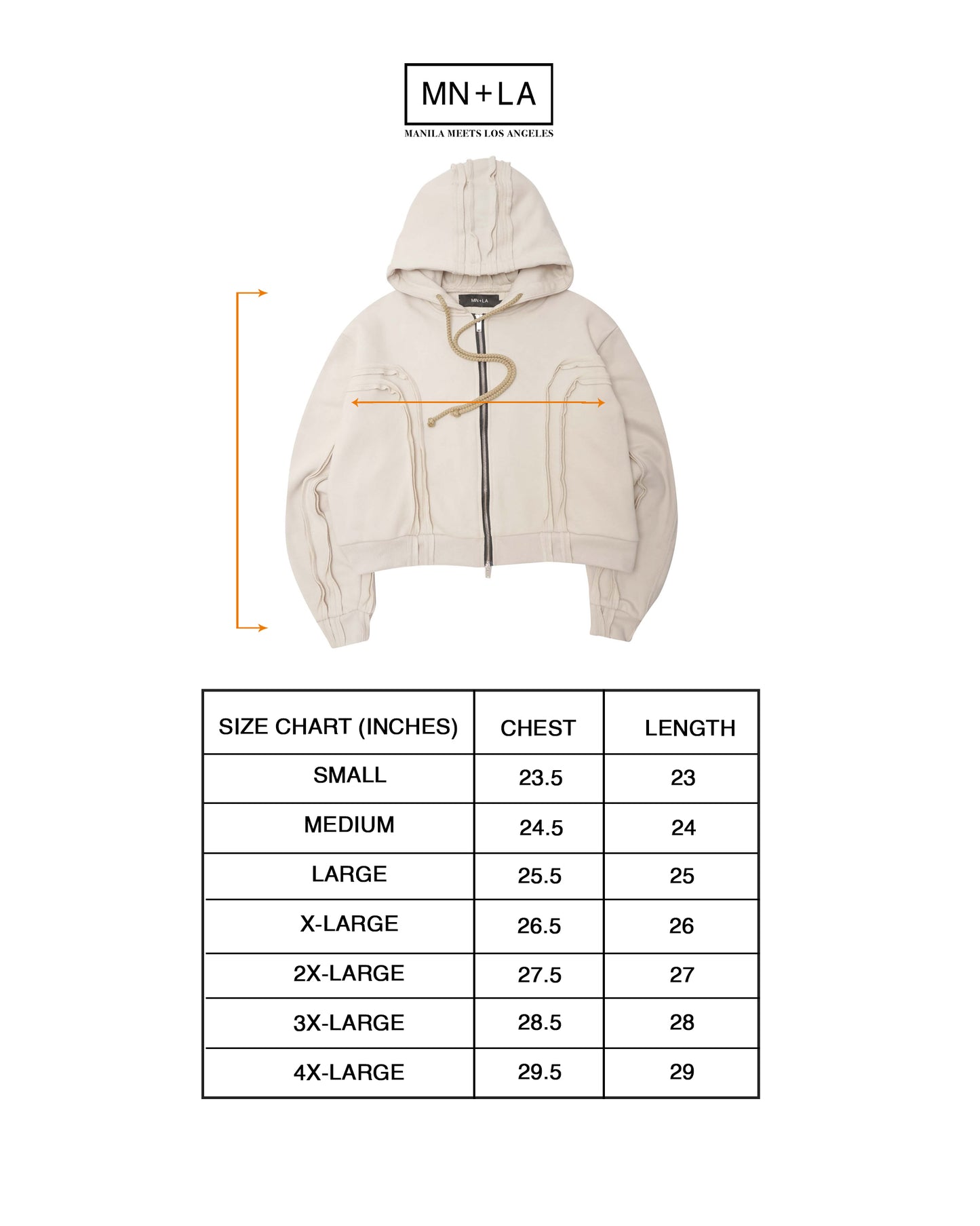 CROSS FORGED ZIP HOODIE IN OAT