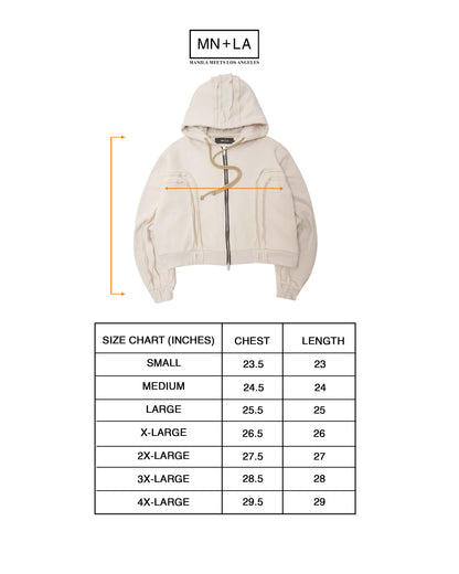 CROSS FORGED ZIP HOODIE IN OAT