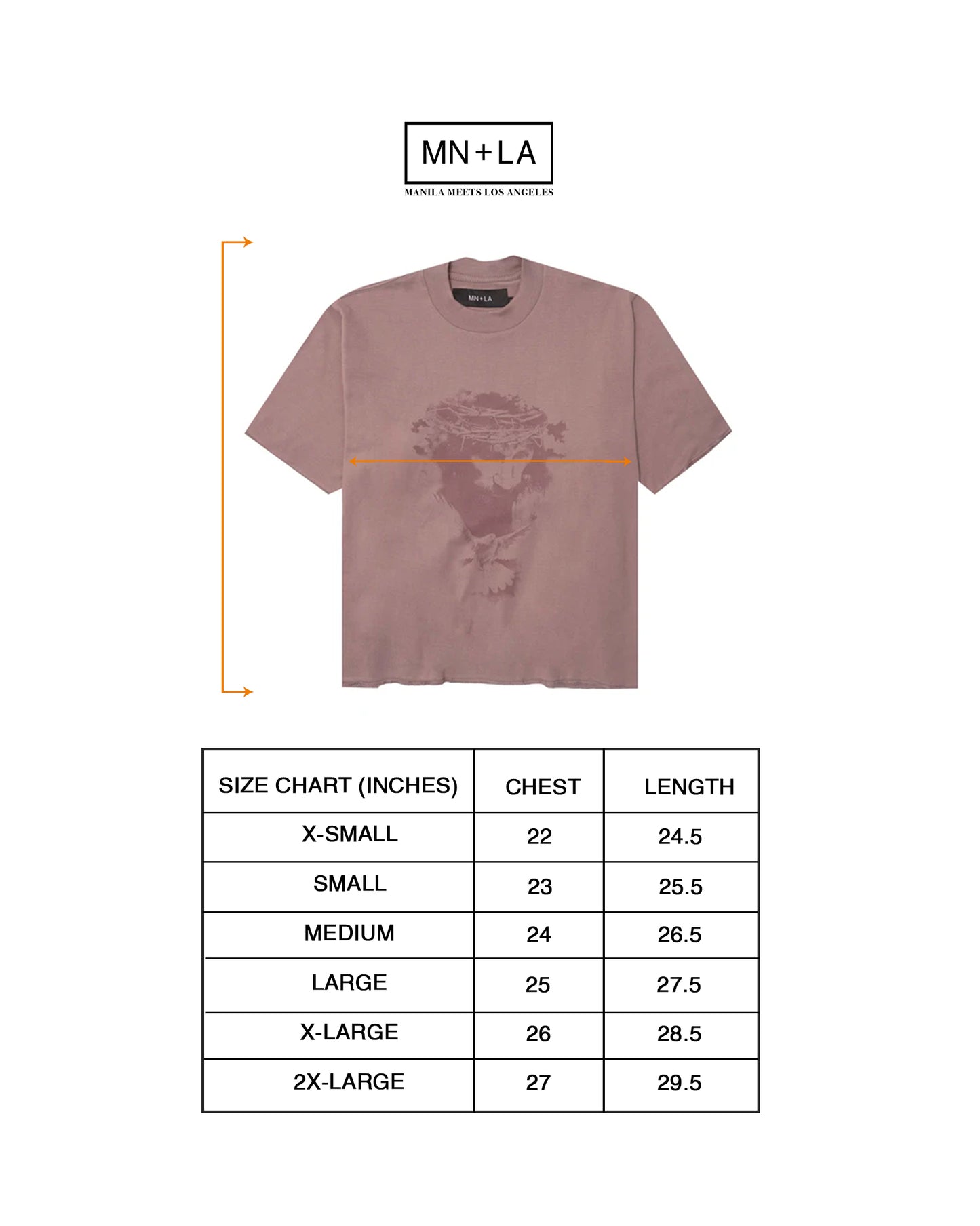 "CROWN OF THORNS" TEE IN MAUVE