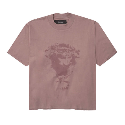 "CROWN OF THORNS" TEE IN MAUVE