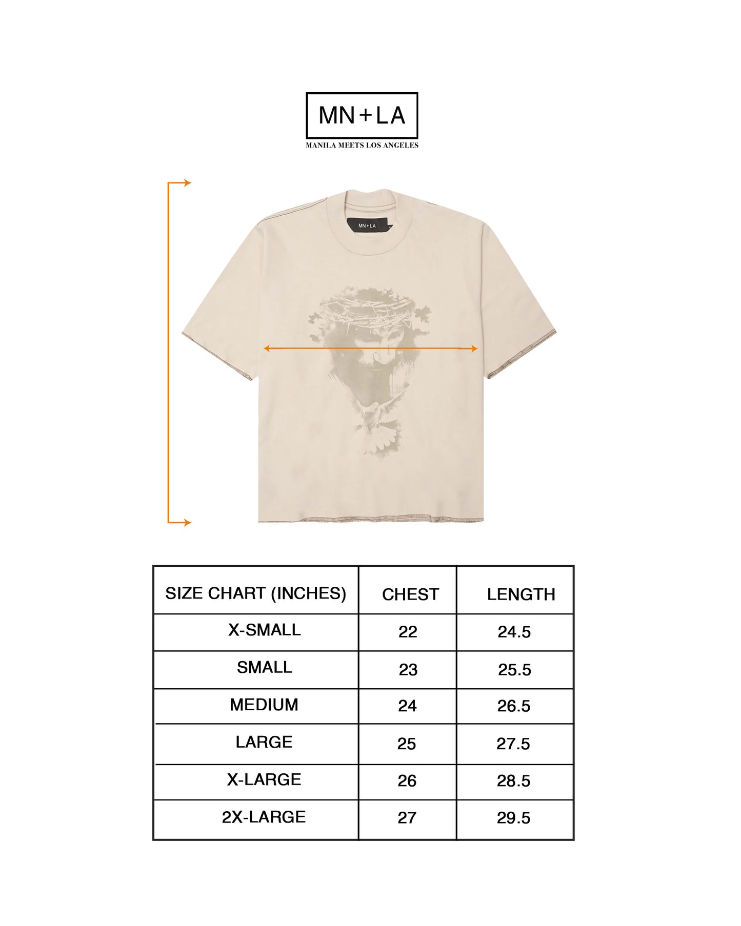 "CROWN OF THORNS" TEE IN OAT
