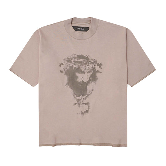 "CROWN OF THORNS" TEE IN TAN