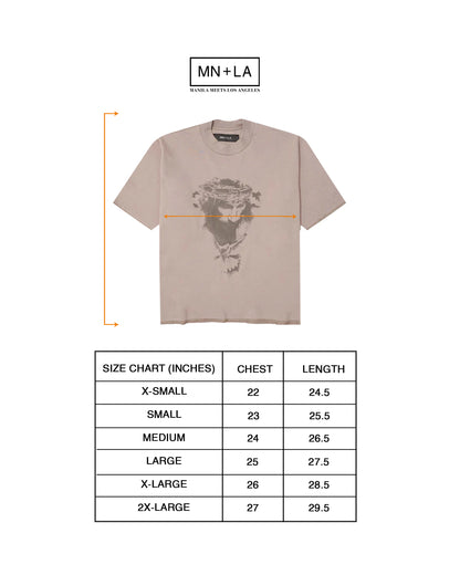 "CROWN OF THORNS" TEE IN TAN