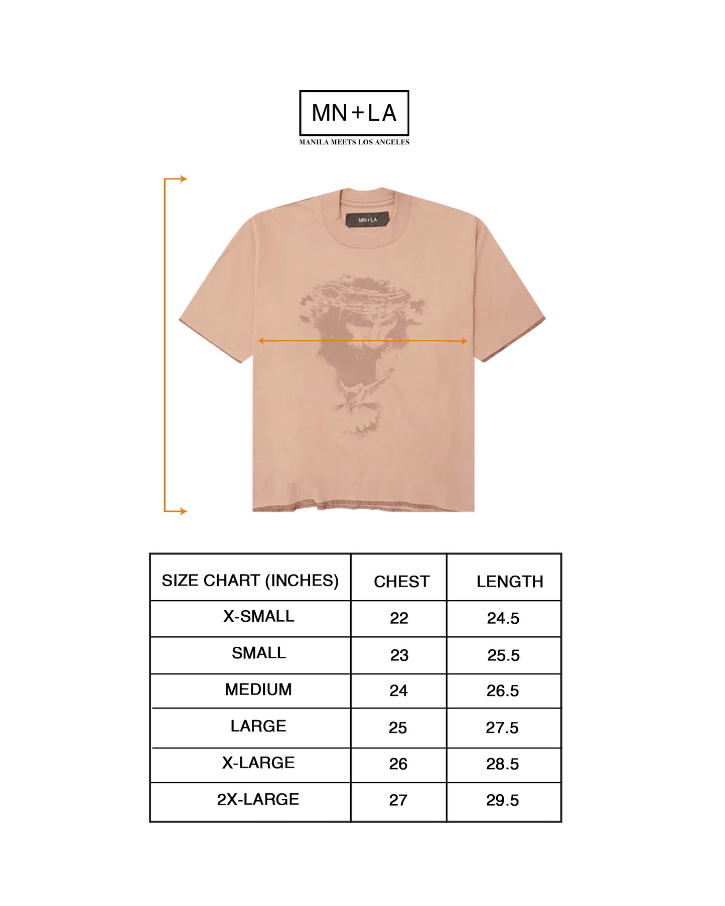 "CROWN OF THORNS" TEE IN WHEAT