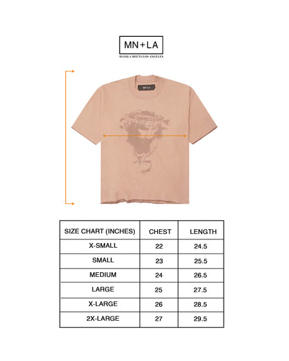 "CROWN OF THORNS" TEE IN WHEAT