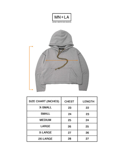 CUTOFF HOODIE IN HEATHER GREY