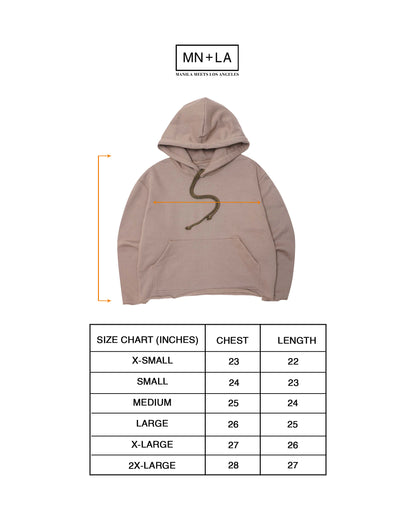 CUTOFF HOODIE IN TAN
