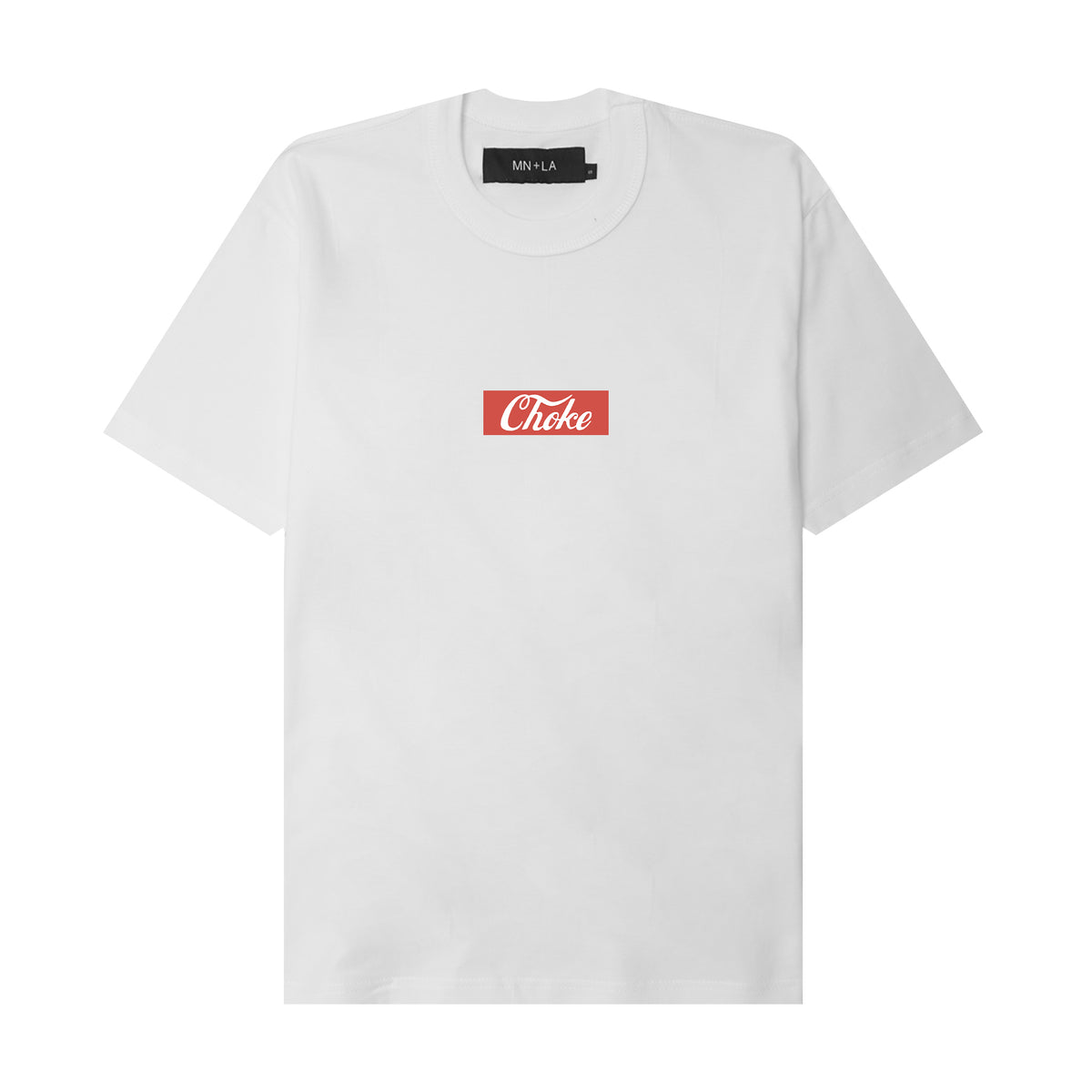 "CHOKE" RED ON WHITE