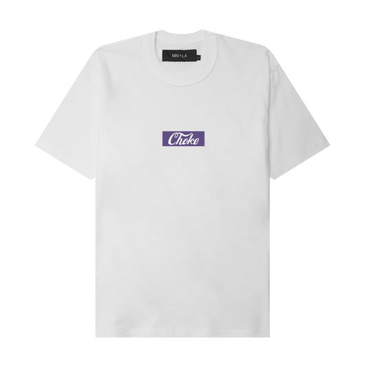 "CHOKE" PURPLE ON WHITE