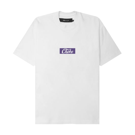 "CHOKE" PURPLE ON WHITE
