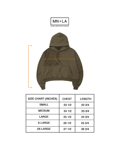 DECONSTRUCTED HOODIE IN OLIVE