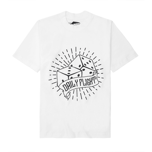 "DICE GAME" TEE IN WHITE