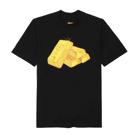 "GOLD BAR" TEE IN ANTHRACITE