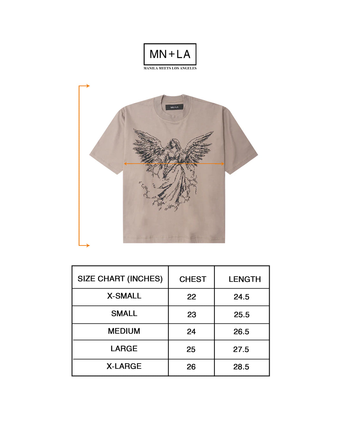 "DIGITAL ANGEL" TEE IN TAN