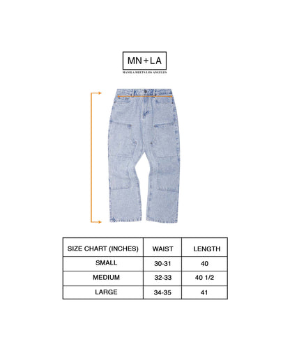DOUBLE KNEE LOUNGE PANTS IN ICE