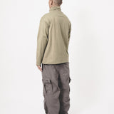 QUARTER ZIP L/S TEE IN OLIVE