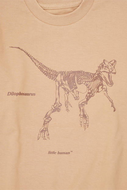 "DILOPHOSAURUS" LITTLE HUMAN™ TEE IN WHEAT
