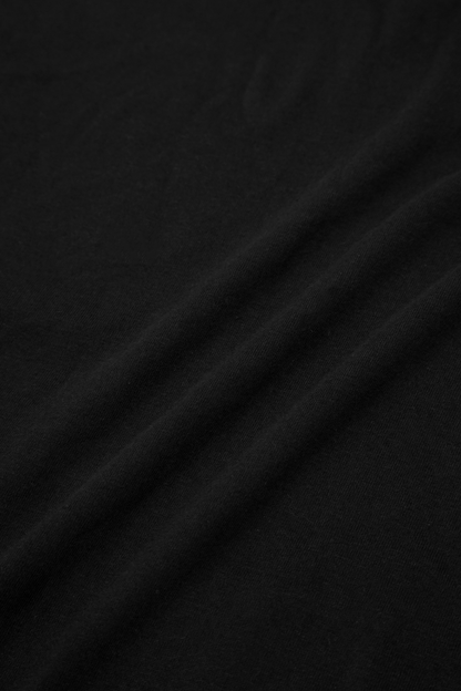 MOCK NECK TEE IN ANTHRACITE