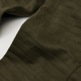 ROGUE SPLIT WIDE PANTS IN OLIVE STRIPED PIQUE