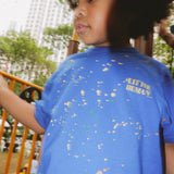"PAINT SPLAT" LITTLE HUMAN™ TEE IN ELECTRIC BLUE