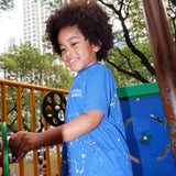 "PAINT SPLAT" LITTLE HUMAN™ TEE IN ELECTRIC BLUE