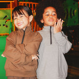 LITTLE HUMAN™ QUARTER ZIP IN HEATHER GREY