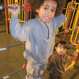 LITTLE HUMAN™ QUARTER ZIP IN HEATHER GREY