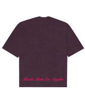 "LEAVE ME ALONE" TEE IN SHADOW PURPLE